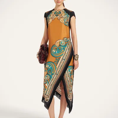 La Doublej Scarf Dress In Kells Placée Tobacco