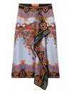 La Doublej Scarf Ruffled Skirt In Multi