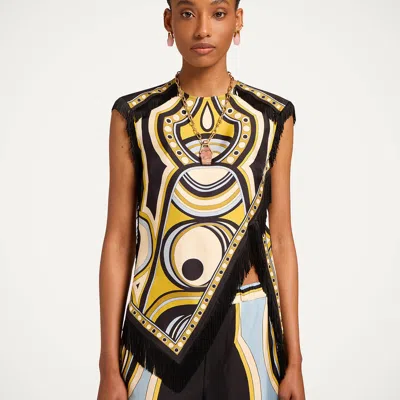 La Doublej Scarf Top In Multi