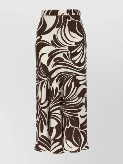 LA DOUBLEJ "SEASIDE PROMENADE" HIGH-WAISTED MIDI SKIRT