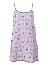 La Doublej Sequin-embellished Mini Dress In Purple