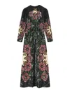 La Doublej Sequin-embroidery Floral-pattern Maxi Dress In Green