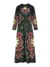 La Doublej Sequin-embroidery Floral-pattern Maxi Dress In Multi