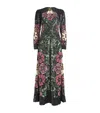 La Doublej Sequin-embroidery Floral-pattern Maxi Dress In Multi
