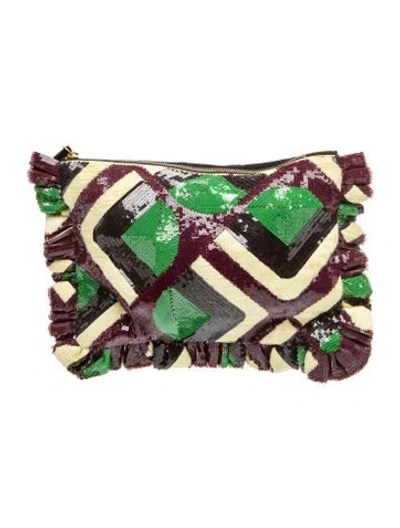 Pre-owned La Doublej Sequins Messenger Bag W/ Tags In Multi