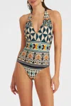 La Doublej Sexy Swimsuit In Casareale Small Cream In Multi