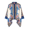 La Doublej Foulard Printed Silk Twill Shirt In Multi