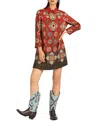 La Doublej Short Artemis Dress Nucleus Placee Rust In Multi