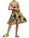 La Doublej Short Bouncy Dress In Elefante In Multi