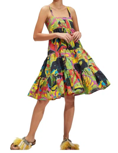 La Doublej Short Bouncy Dress In Elefante In Multi