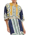 La Doublej Short Shirt In Mudejar Placee Blue