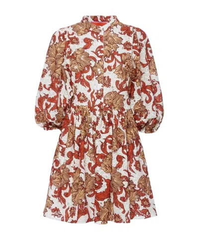 La Doublej Short Sleeve Dress In Brown