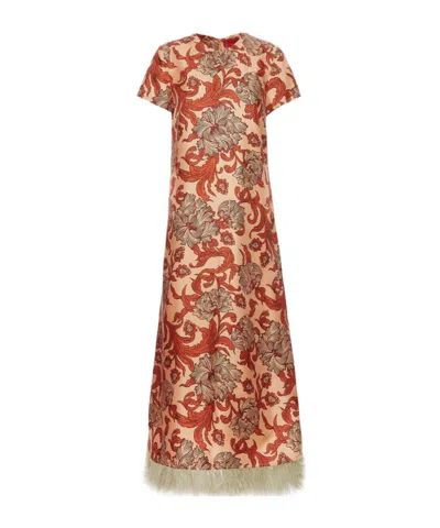 La Doublej Short Sleeve Dress In Brown
