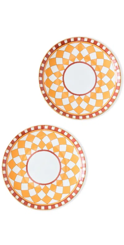 La Doublej Side Plates Set Of 2 Apollo In Orange