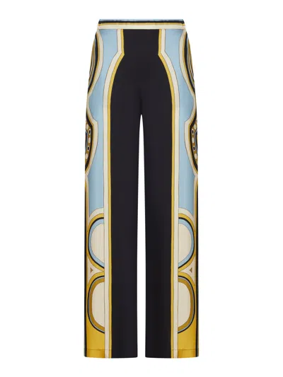 La Doublej Silk Club Trousers In Multi