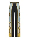La Doublej Club Printed Silk Twill Wide-leg Pants In Multi