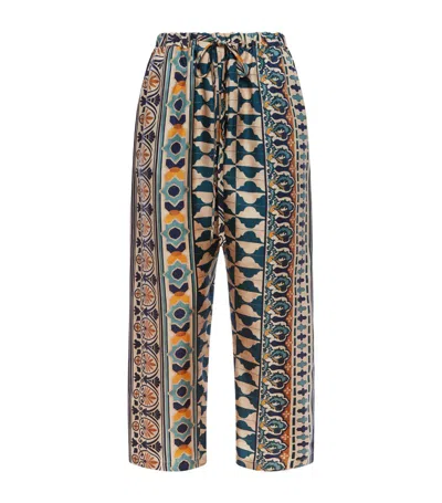 LA DOUBLEJ SILK DRAWSTRING TROUSERS