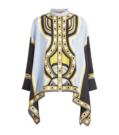 La Doublej Silk Foulard Blouse In Multi