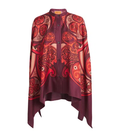 La Doublej Silk Foulard Blouse In Red