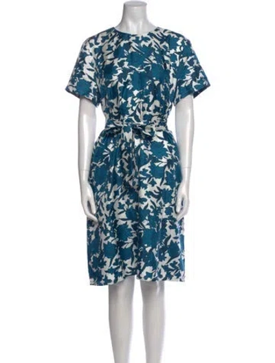 Pre-owned La Doublej Silk Knee-length Dress In Blue