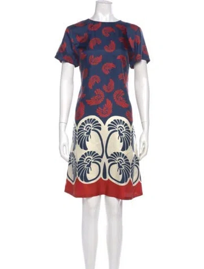 Pre-owned La Doublej Silk Knee-length Dress In Blue