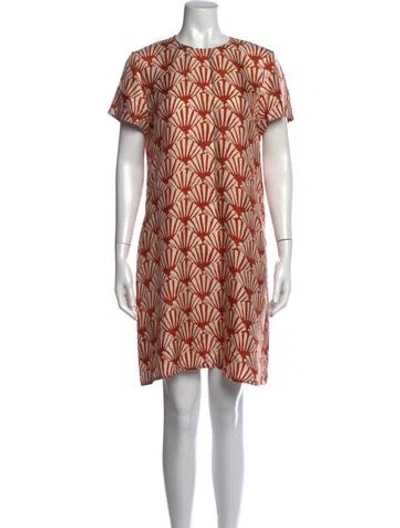 Pre-owned La Doublej Silk Knee-length Dress In Brown