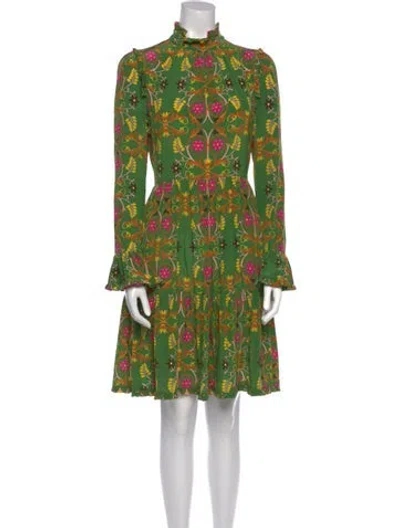 Pre-owned La Doublej Silk Knee-length Dress In Green
