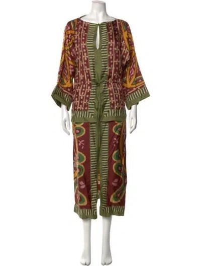 Pre-owned La Doublej Silk Knee-length Dress In Multicolor