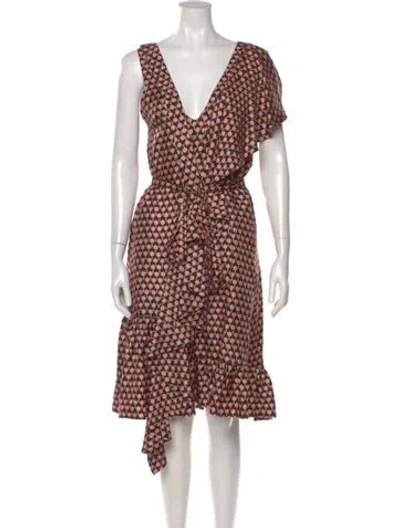 Pre-owned La Doublej Silk Knee-length Dress In Pink
