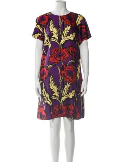 Pre-owned La Doublej Silk Knee-length Dress In Purple