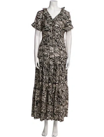 Pre-owned La Doublej Silk Long Dress In Black