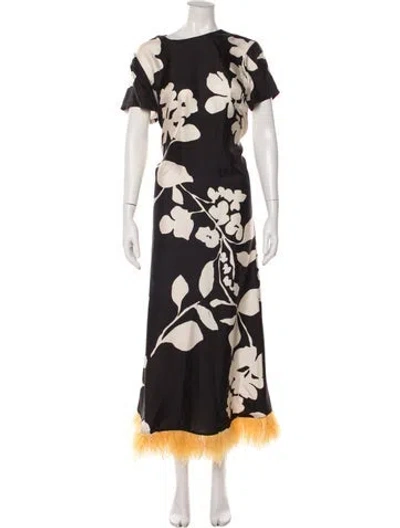 Pre-owned La Doublej Silk Long Dress In Black