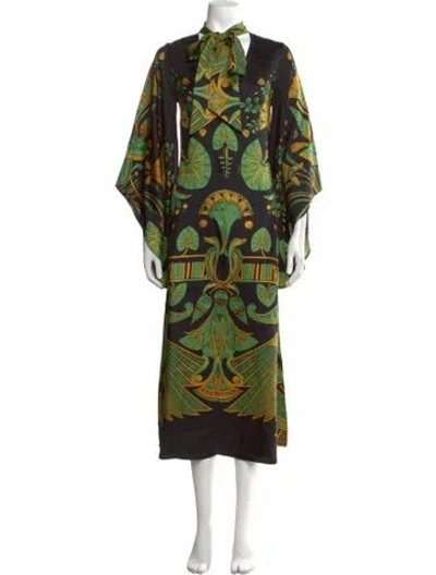 Pre-owned La Doublej Silk Long Dress In Black