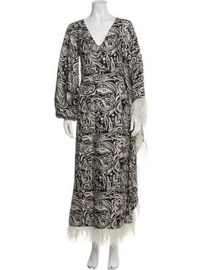 Pre-owned La Doublej Silk Long Dress In Black/neutrals