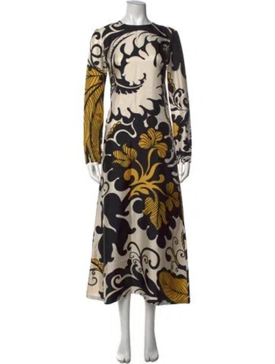 Pre-owned La Doublej Silk Long Dress In Black/neutrals