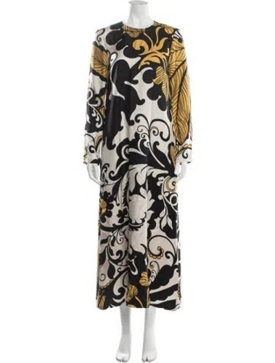 Pre-owned La Doublej Silk Long Dress In Black/neutrals