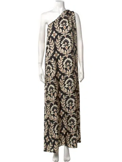 Pre-owned La Doublej Silk Long Dress In Black/white