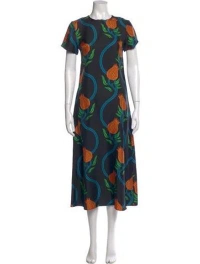 Pre-owned La Doublej Silk Long Dress In Blue