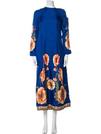 Pre-owned La Doublej Silk Long Dress In Blue