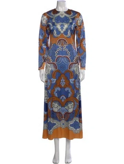 Pre-owned La Doublej Silk Long Dress In Blue