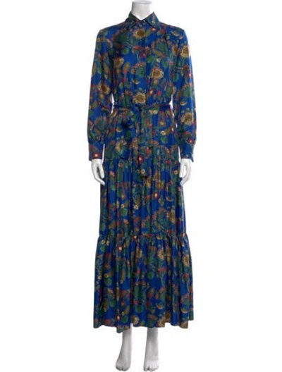 Pre-owned La Doublej Silk Long Dress In Blue