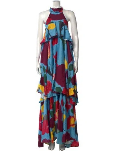 Pre-owned La Doublej Silk Long Dress In Blue