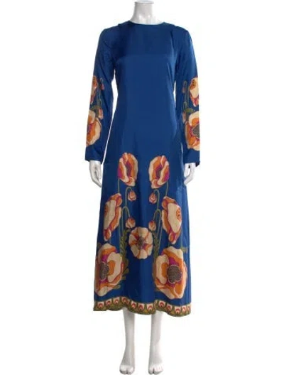 Pre-owned La Doublej Silk Long Dress In Blue