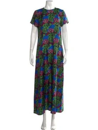 Pre-owned La Doublej Silk Long Dress In Blue