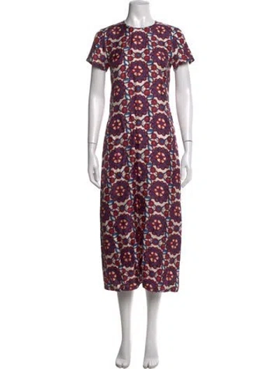 Pre-owned La Doublej Silk Long Dress In Blue/red