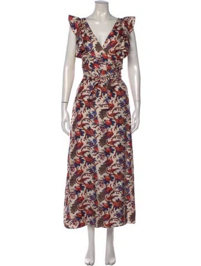 Pre-owned La Doublej Silk Long Dress In Brown