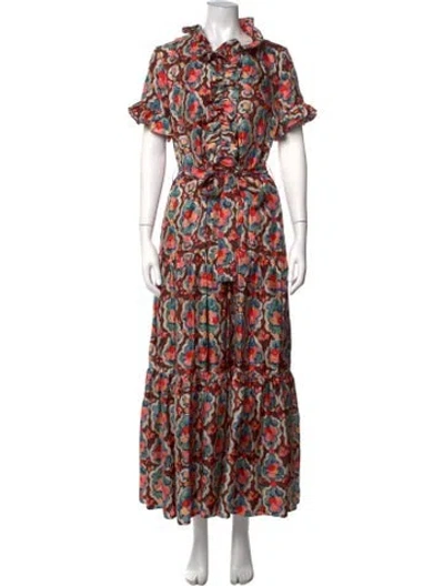 Pre-owned La Doublej Silk Long Dress In Brown