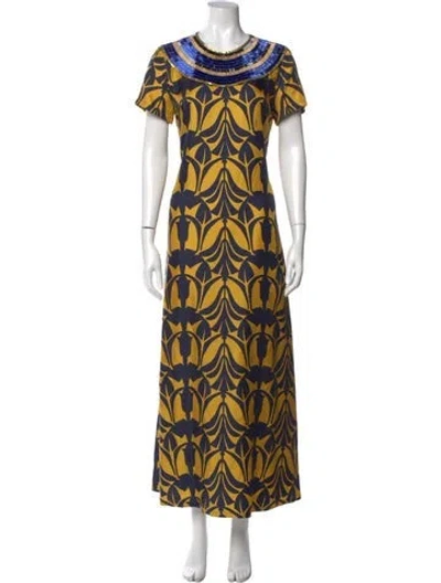 Pre-owned La Doublej Silk Long Dress In Gold