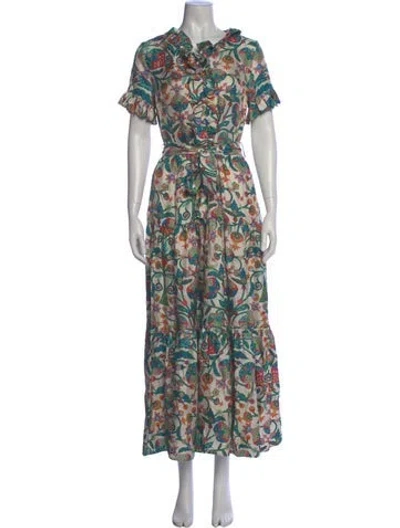 Pre-owned La Doublej Silk Long Dress In Green