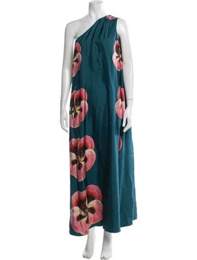 Pre-owned La Doublej Silk Long Dress In Green